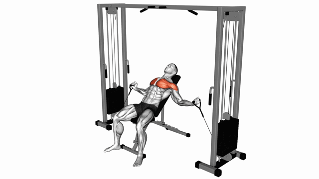 Incline bench cable fly