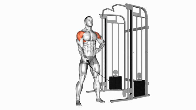 Lateral raises on cable