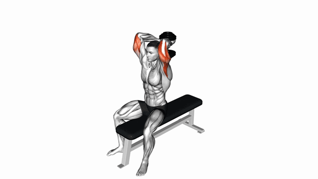 Dumbbell Seated Bench Extension