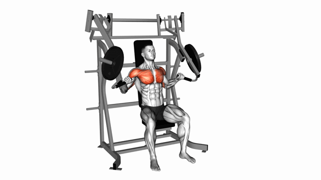 Machine chest press incline