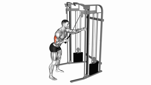 Tricep cable kickback machine