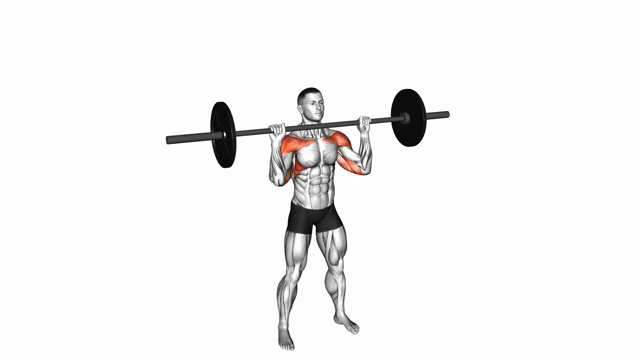 Standing shoulder press dumbbell