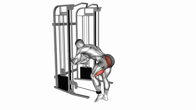 Cable individual glute kickbacks