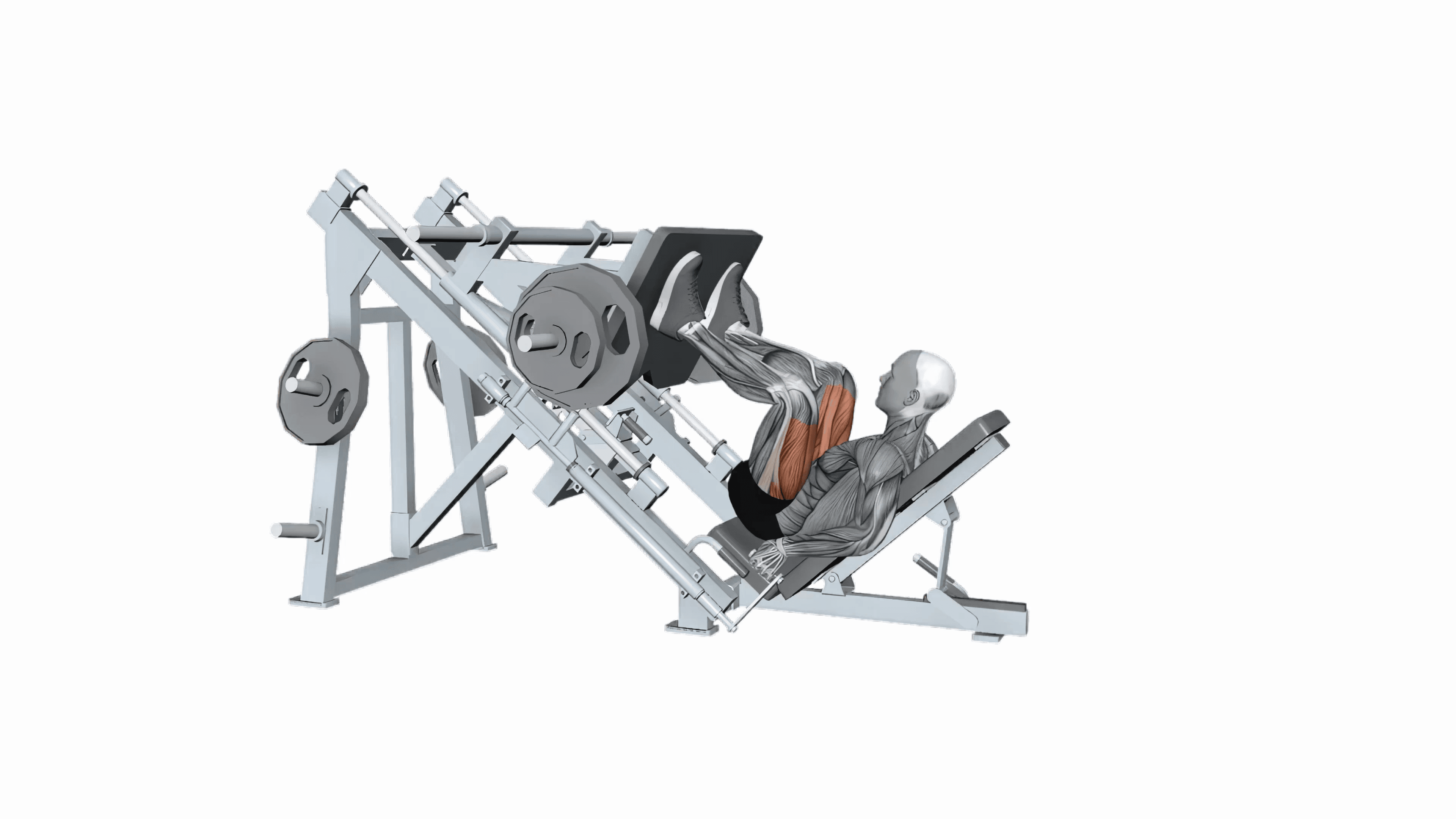 Leg press machine normal stance