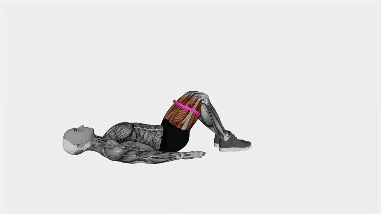 Resistance Band Glute Bridge Abduction
